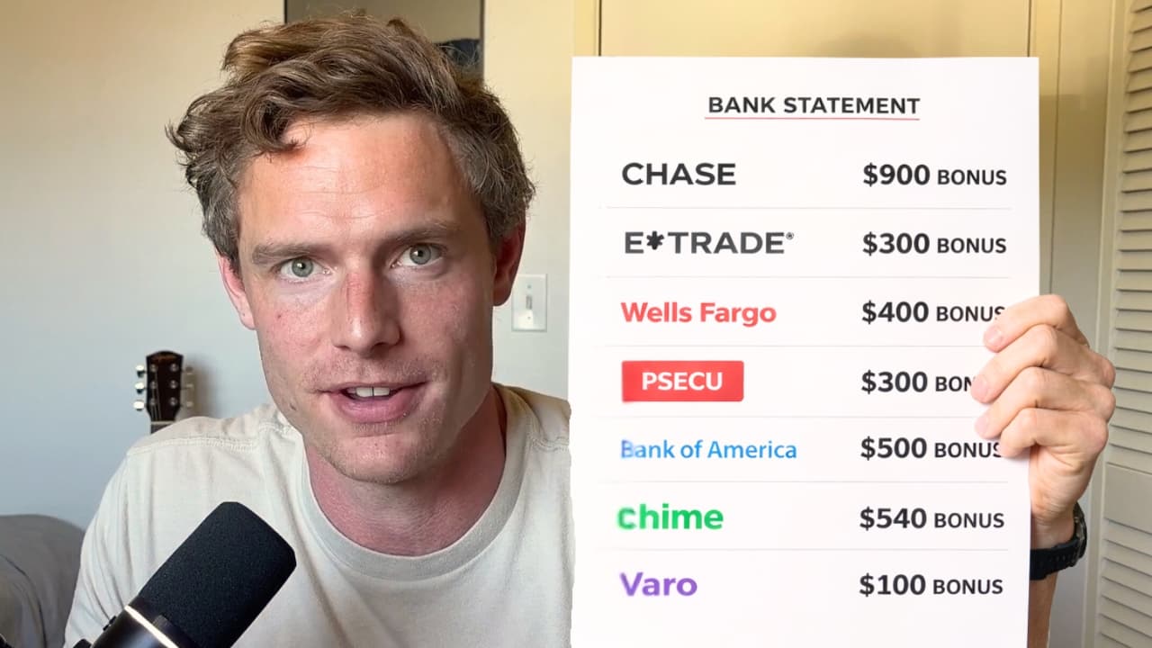 Stacks OS founder holding bank bonus statement