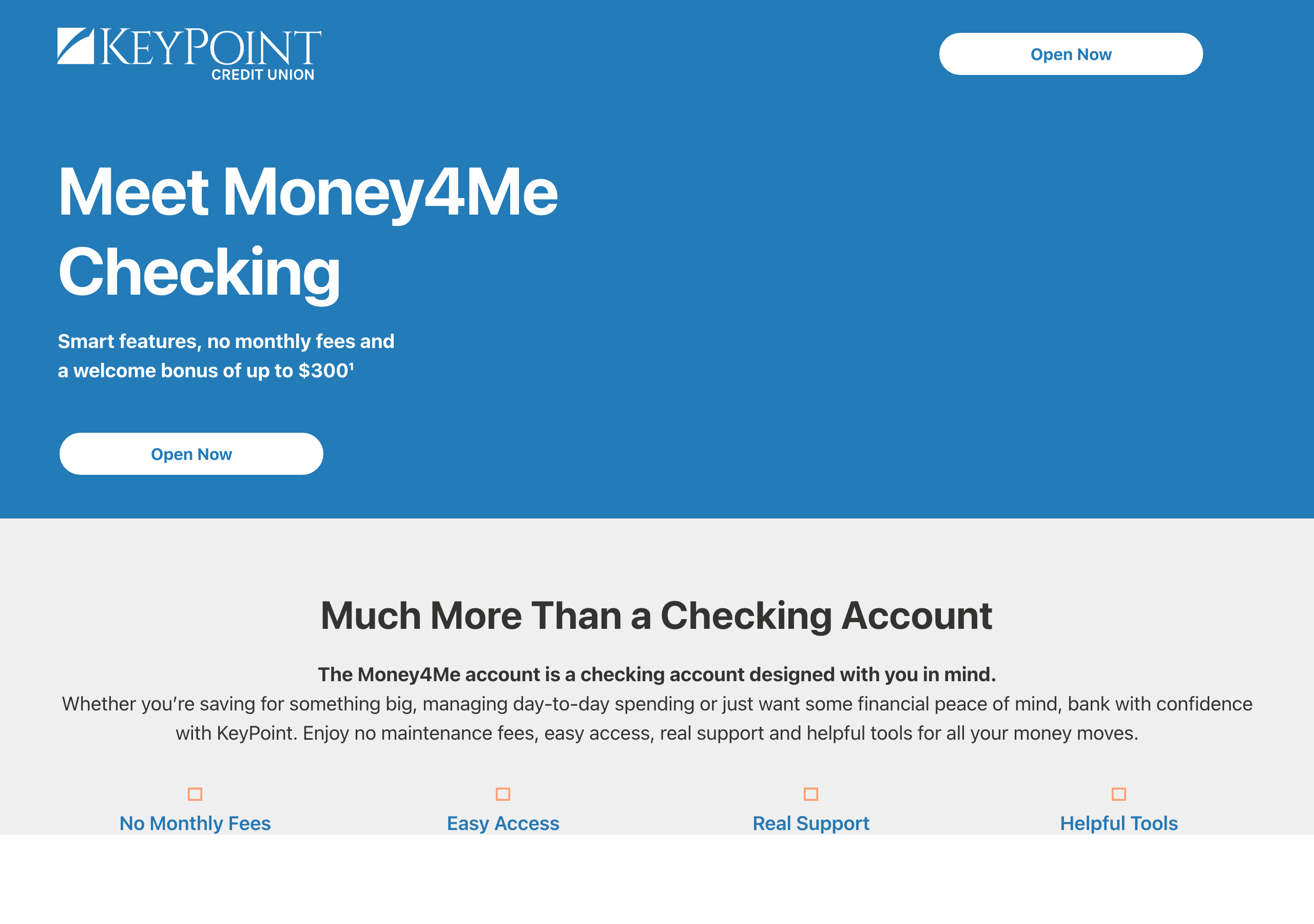 Bank promotional offer page